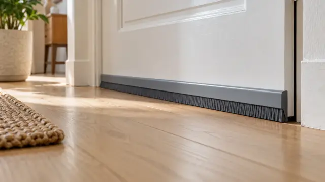 Brosse au bas d’une porte